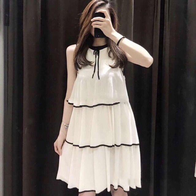 bán sỉ váy trắng nữ 3 tầng bầu bí bon chen | BigBuy360 - bigbuy360.vn