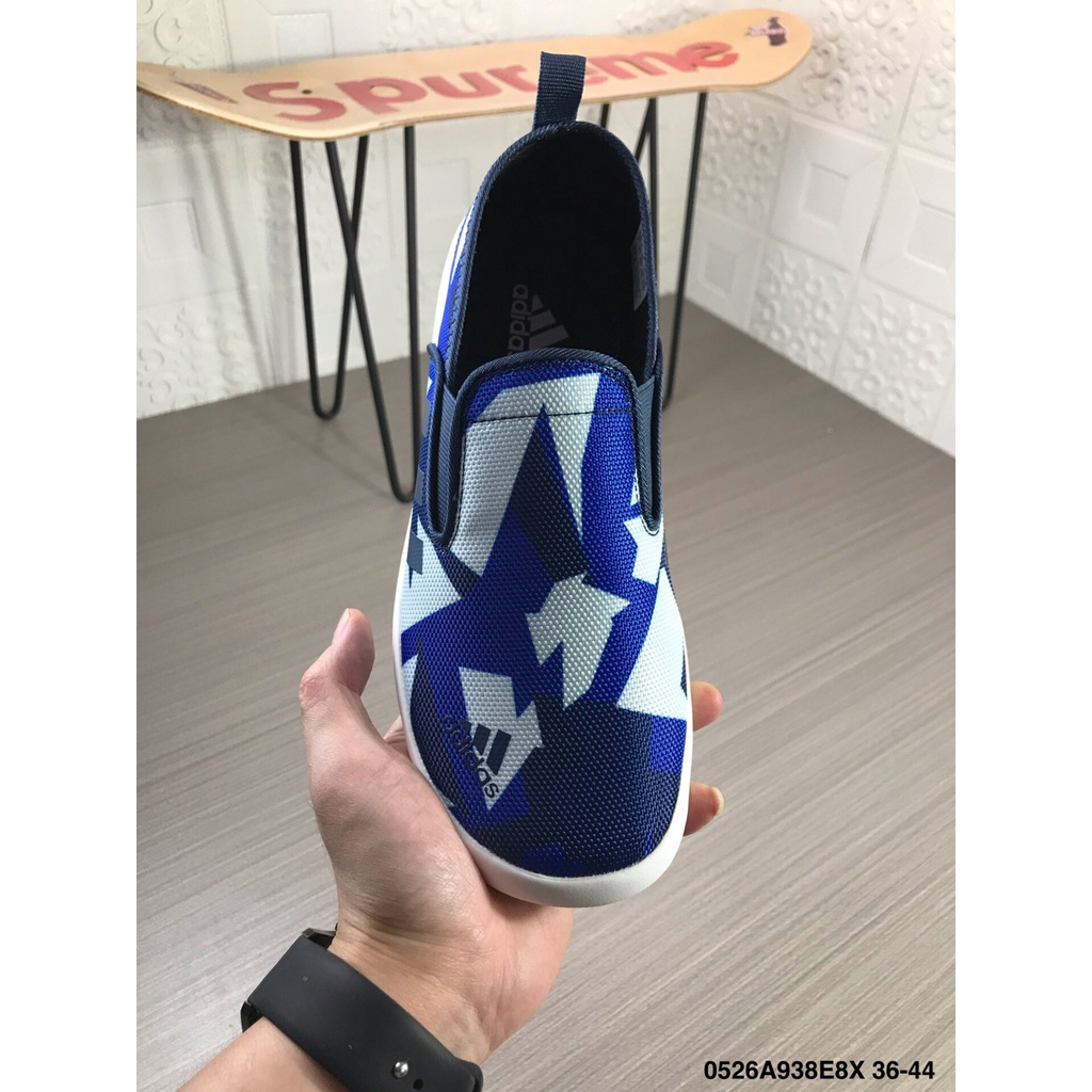 Giày Lười Adidas B Slip On Dlx Sl Thoáng Khí Họa Tiết Rằn Ri Cá Tính Cho Nam Nữ