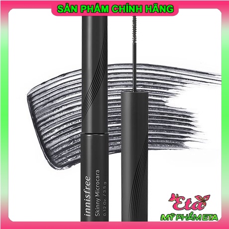 Mascara chuốt mi cao cấp INNISFREE SKINNY chống nước làm dày và dài mi hiệu quả