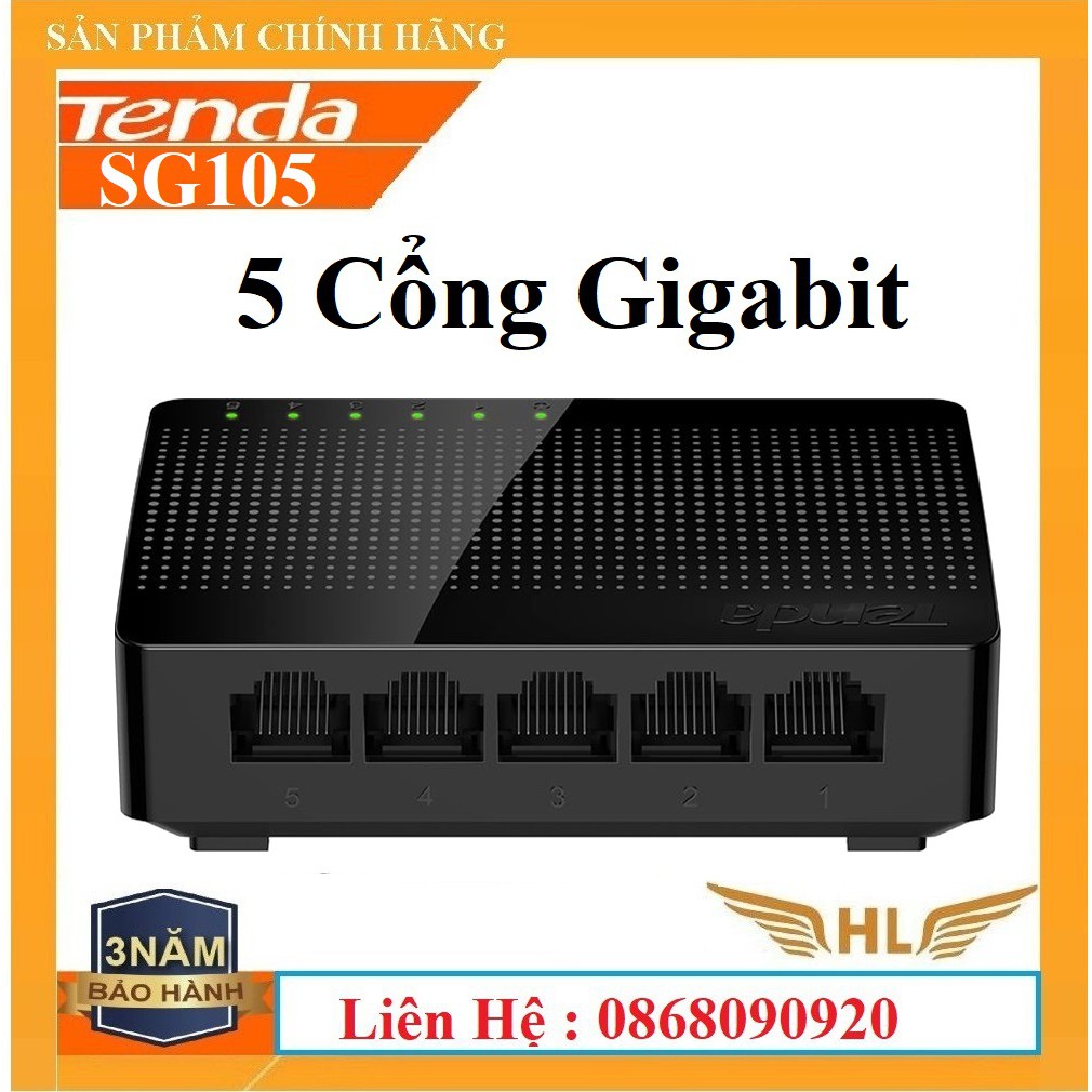 Bộ Chia Mạng 8 Cổng Gigabit Tenda SG108 , 5 Cổng SG105 - Hàng Chính Hãng