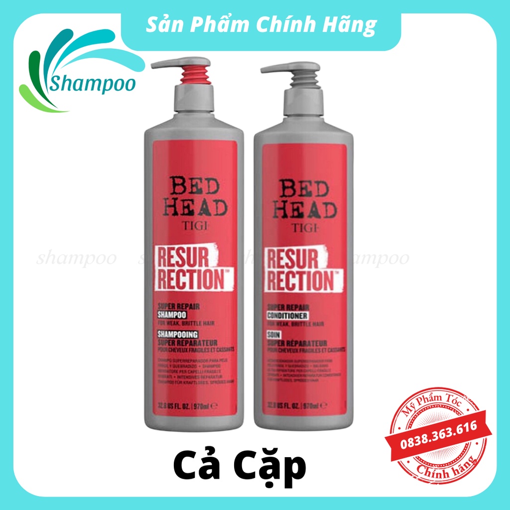 Dầu gội TIGI BED HEAD 970ml phục hồi tóc khô xơ hư tổn giảm gãy rụng hàng chính hãng