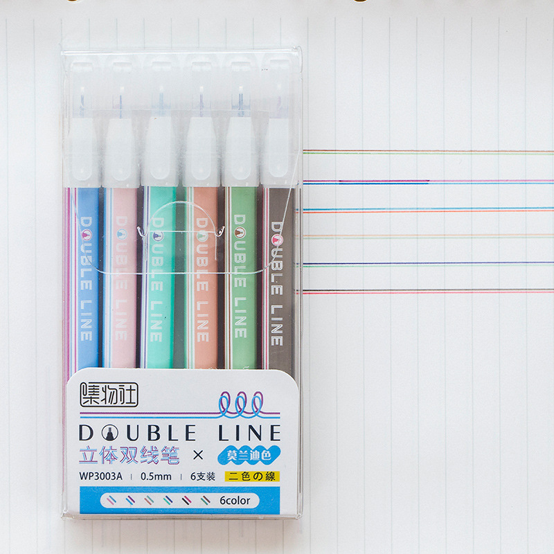 Bút lông 2 đầu nhiều màu/ Bút 2 nét, Double line Pen