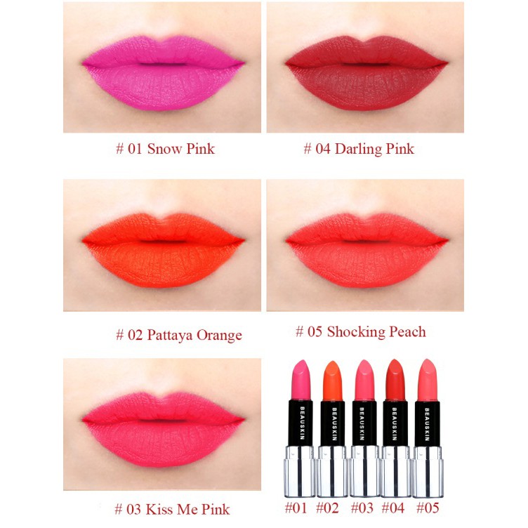 Son môi siêu lì Beauskin Luxury Darling Matte Hàn Quốc 3.5g | BigBuy360 - bigbuy360.vn