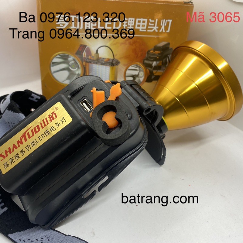 Đèn pin đội đầu siêu sáng 366 pin khủng 15 giờ
