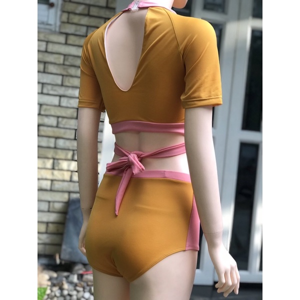 Bikini, Đồ Bơi Đi Biển Hai Mảnh  Phối  Màu Hàn Quốc ( Hàng có sẵn)