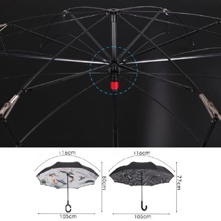 ô mở ngược cao cấp màu tím