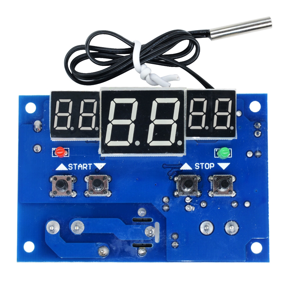 Rơ Le Cảm Biến Nhiệt W1401 DC 12V / 24V - 9 ° C - 99 ° Bộ Điều Khiển Nhiệt Độ Kỹ Thuật Số Cảm Biến Thông Minh