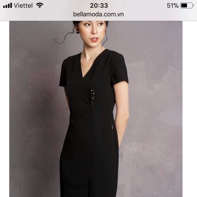 Đầm đen moda bella sz m