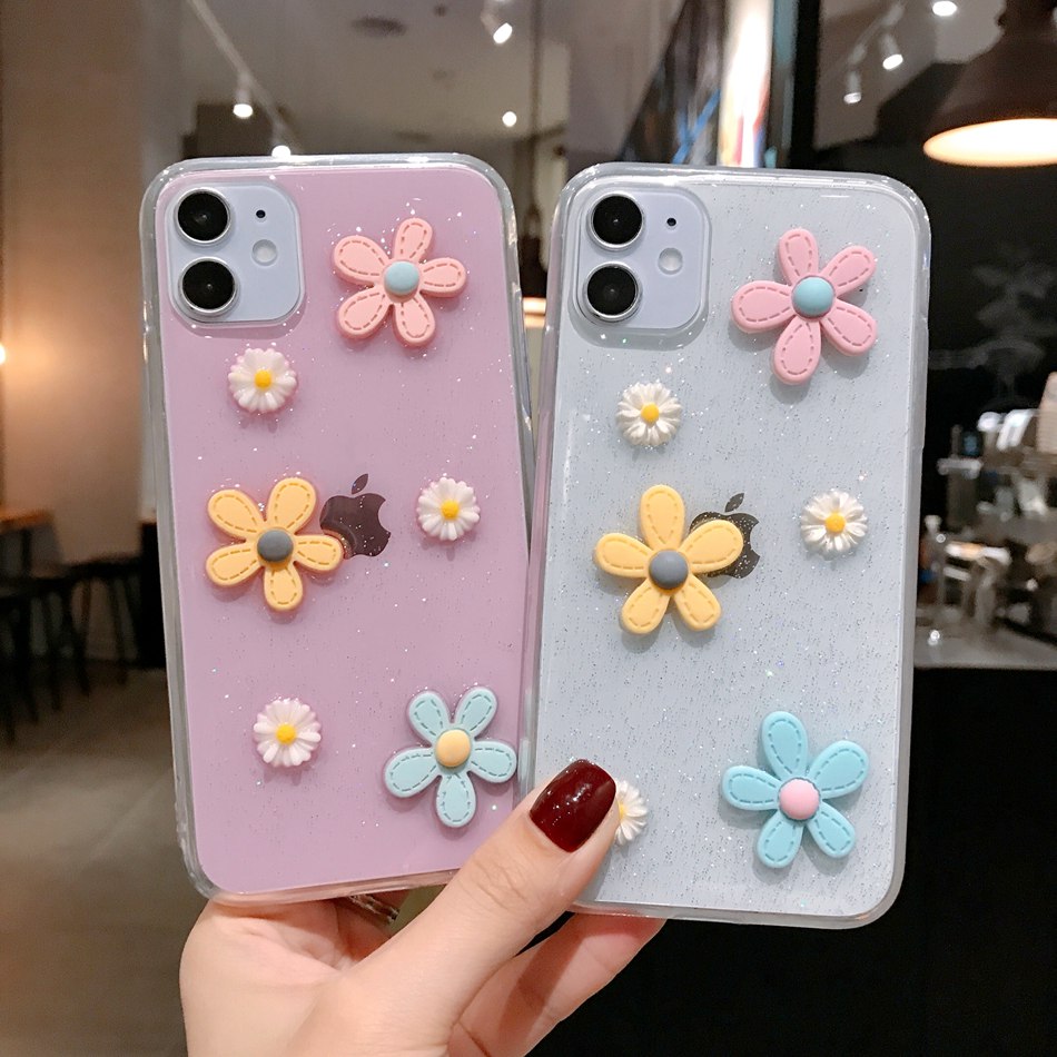 Ốp Lưng Họa Tiết Hoa Hướng Dương Dễ Thương Cho Iphone 7 8 Plus Se 2020 11 12 Pro Max X Xs Max Xr 12mini | BigBuy360 - bigbuy360.vn