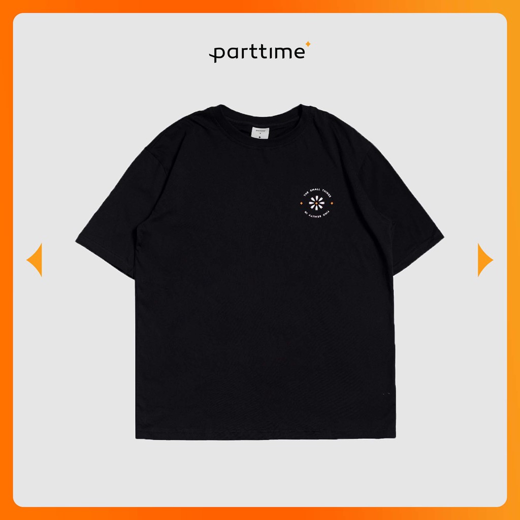 ( LOCAL BRAND ) Áo Thun Cổ Tròn Dáng Rộng 100% Chất Cotton Hai Chiều Cao Cấp Giữ Form Thoáng Mát - PARTTIME® DAISY TEE