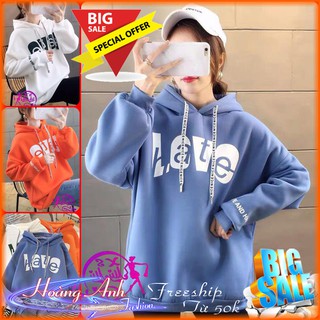 FREESHIP_ÁO HOODIE NỈ NGOẠI (HD670 - Hate)