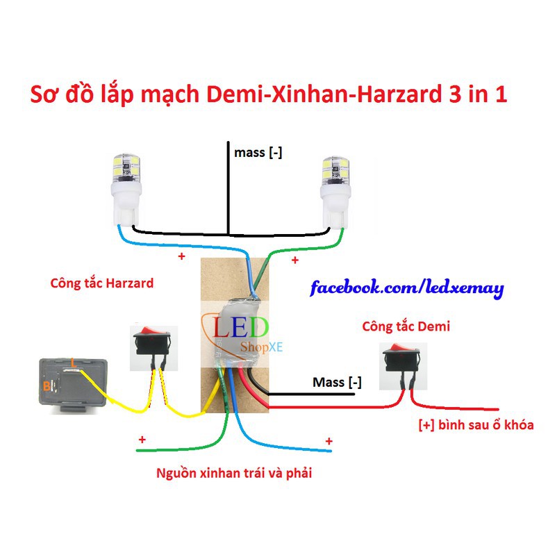 Mạch Demi Xinhan Harzard 3 in 1