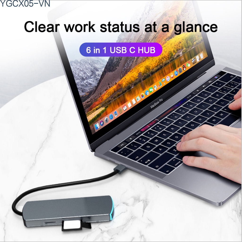 Đầu Đọc Thẻ Nhớ Sd / Tf Ethernet 3 Usb 3.0 6 Trong 1 Cho Macbook | BigBuy360 - bigbuy360.vn