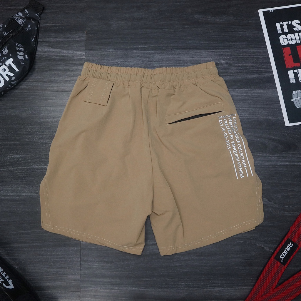 Quần short tập gym LIKEFIT vải da cá cao cấp Ulitlity