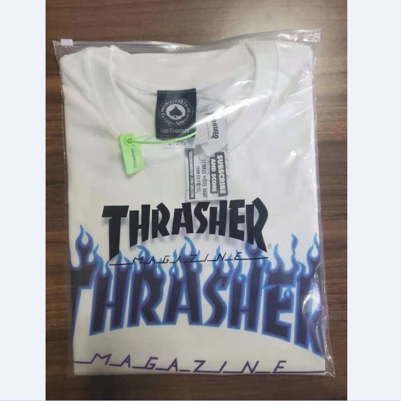 Áo Thrasher lửa trắng xanh/ đen xanh