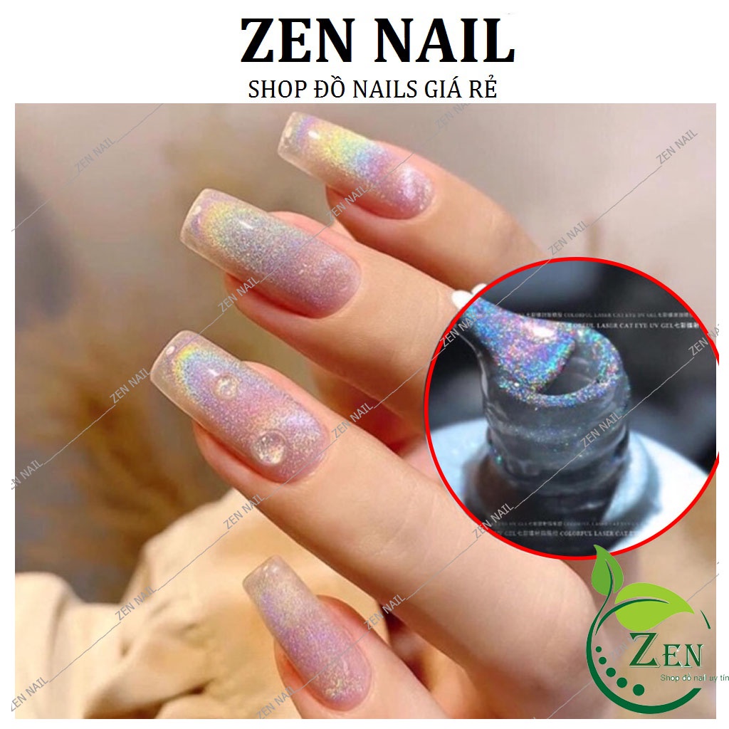 Sơn móng tay gel mắt mèo kim cương cầu vồng, Tạo hiệu ứng Nail đẹp mắt ,15 ml