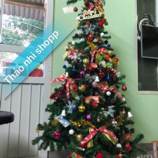 (Hang san)Cây thông noel 1m5 full 105 phụ kiên trang trí trên cây(ảnh thật khách lắp)
