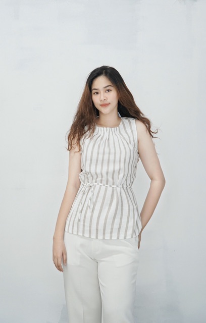 [Mã FATHANG5 giảm 10K đơn 50K] Áo Linen lụa sát nách form bầu siêu xinh. Hình thật shop chụp