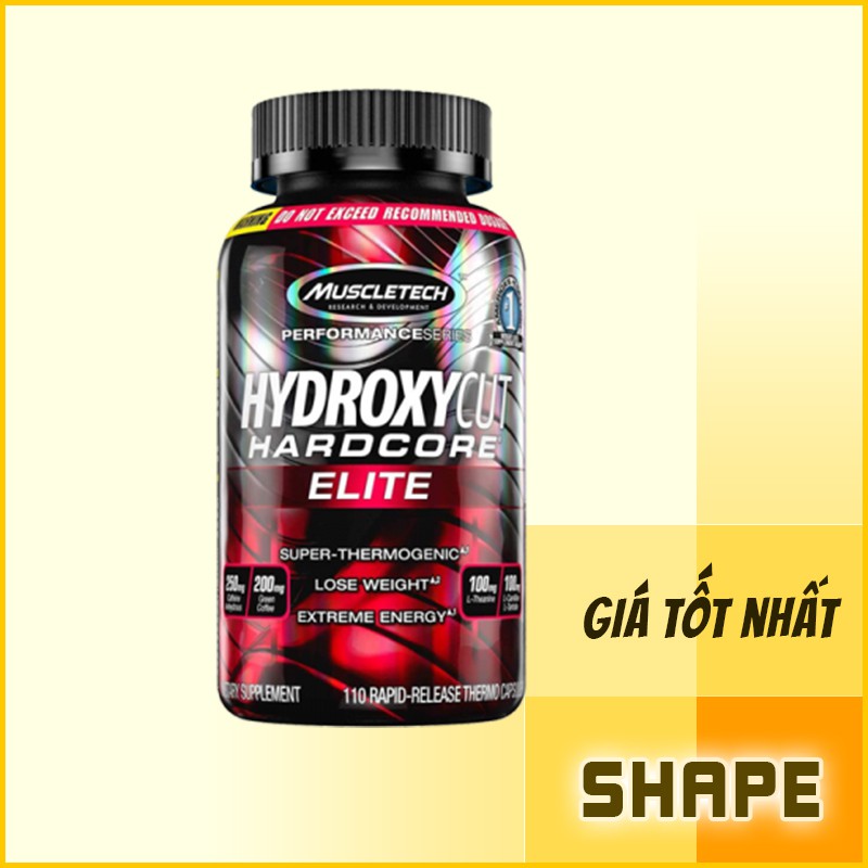 HYDROXYCUT | Hỗ Trợ Đốt Mỡ Giảm Cân | Muscletech Hydroxycut Hardcore Elite [110 Viên] - Chính Hãng Tại Shape Store