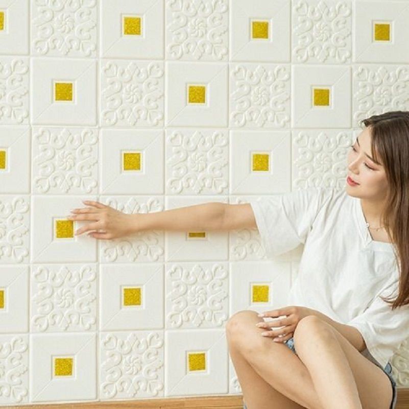 Giấy Dán Trần Nhà Hình Hoa 3d Chống Thấm Nước Chất Lượng Cao 35x35cm | BigBuy360 - bigbuy360.vn