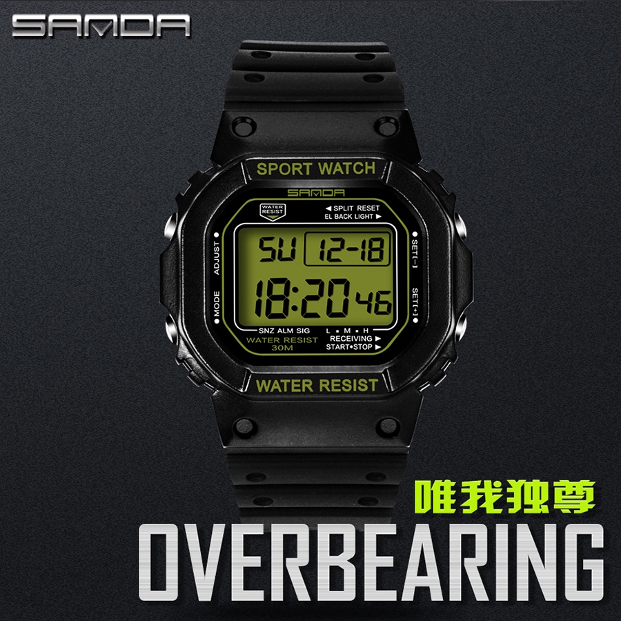 Đồng Hồ Điện Tử SANDA Chống Thấm Nước 30M Có Đèn LED Phong Cách G Dành Cho Nam 329