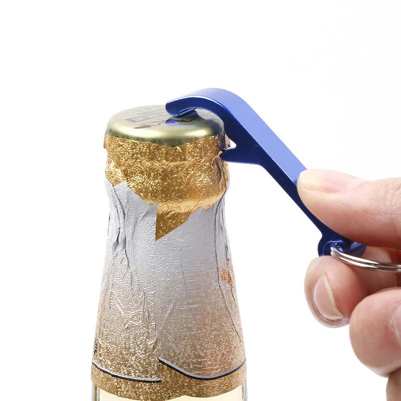 Dụng Cụ Mở Nắp Chai Đa Năng Có Móc Khóa Màu Sắc Ngẫu Nhiên