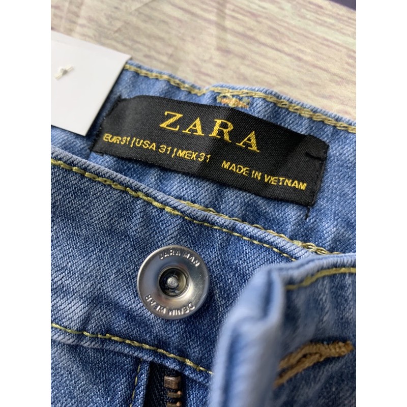 Quần jean rách ZR vnxk slim fit có thun co dãn thoải mái