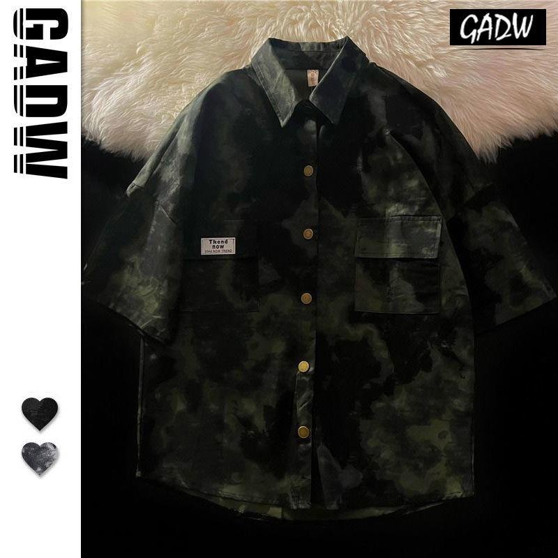 Áo Sơ Mi Tay Ngắn Dáng Rộng Họa Tiết Rằn Ri Thời Trang Hip Hop Đường Phố 2022