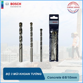 Bộ 3 Mũi khoan tường Bosch Concrete 6/8/10 2608578124 -MỚI