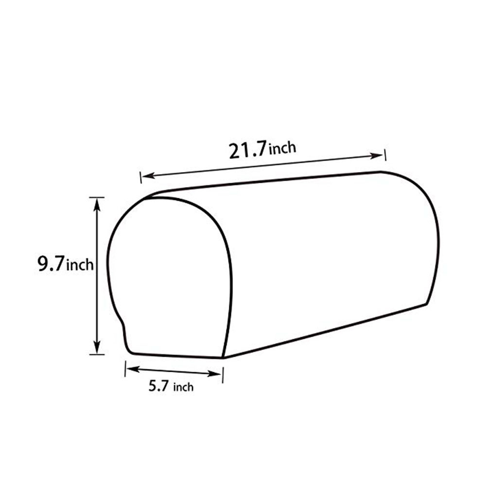 1 cặp áo bọc tay vịn ghế sofa màu trơn co giãn có thể tháo gỡ tiện lợi