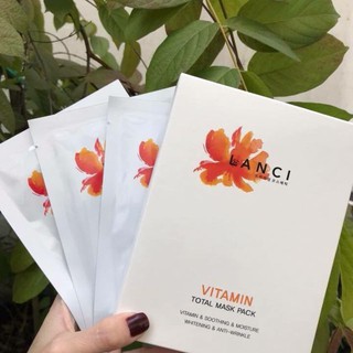 Mặt nạ TOTAL VITAMIN LANCI Hàn Quốc Cấp ẩm, Vitamin, dưỡng trắng, chống nếp nhăn