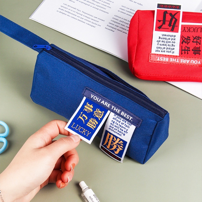 Túi Đựng Bút Bằng Vải Oxford Sức Chứa Lớn Sáng Tạo Cho Học Sinh