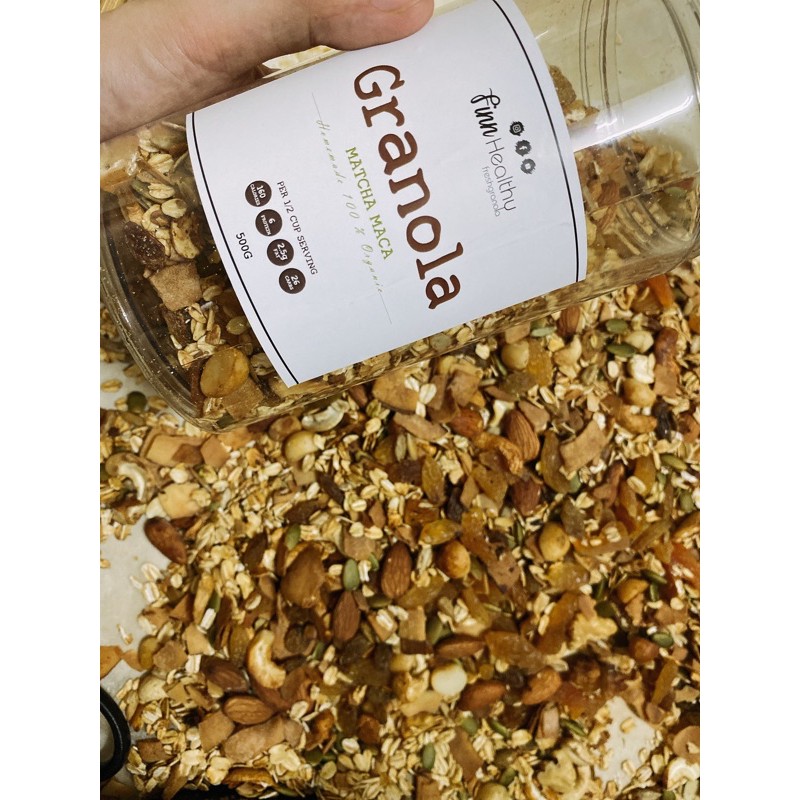 Granola 11 loại hạt dinh dưỡng giảm cân KHÔNG ĐƯỜNG by Finn healthy 500G | BigBuy360 - bigbuy360.vn