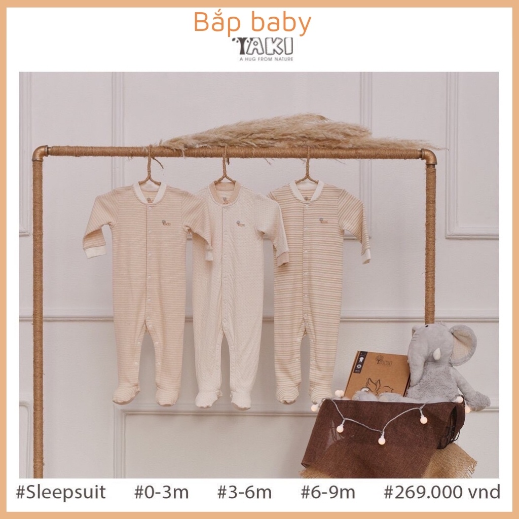 Body cho bé sơ sinh YAKI bộ body sơ sinh có bàn và không có bàn chất vải cotton origanic an toàn cho bé cho bé 0 9 tháng