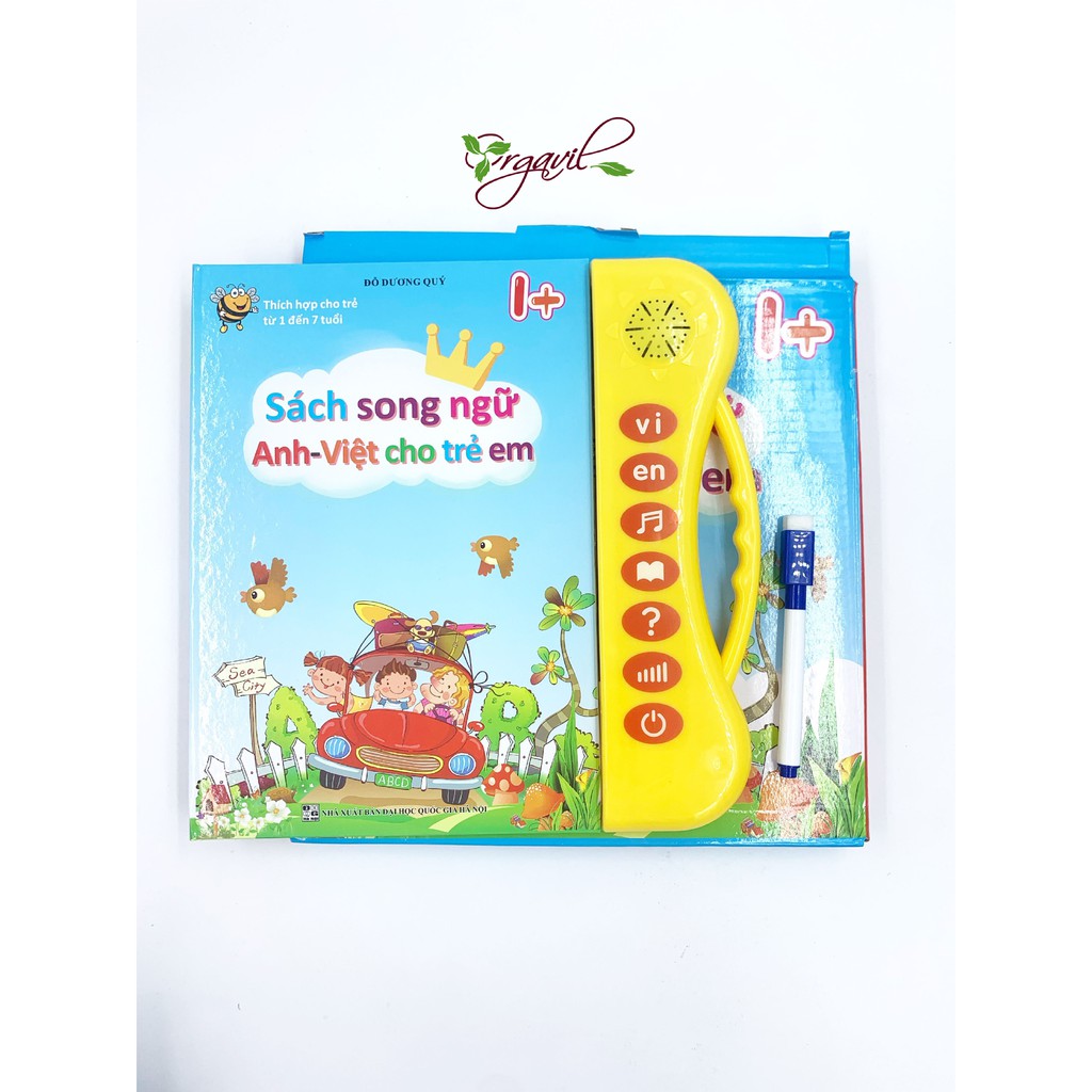 Bộ Sách Song Ngữ Điện Tử Tiếng Anh Cho Trẻ Em Có Phát Ra Âm Thanh - Sách Học Tiếng Anh Cho Bé - Orgavil