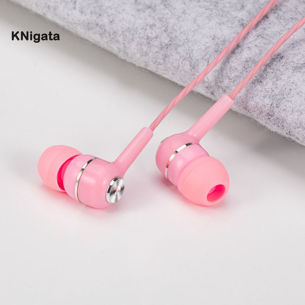 KN* Wired Microphone Earphones Heavy Bass In-ear Universal Mobile Phone Game Earplug