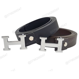 Thắt lưng cho bé trai DHM-336 | Đầu khoá búp chữ H trắng bản nhỏ 2.3cm | Bảo hành 12 tháng