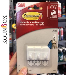 Móc dán tường vuông Command 3M 17502 - 225gr (vỉ 3 cái)