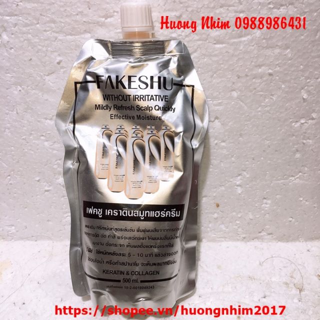 Ủ tóc Fakeshu hấp lụa tơ tằm Keratin Collagen / karseel 500ml