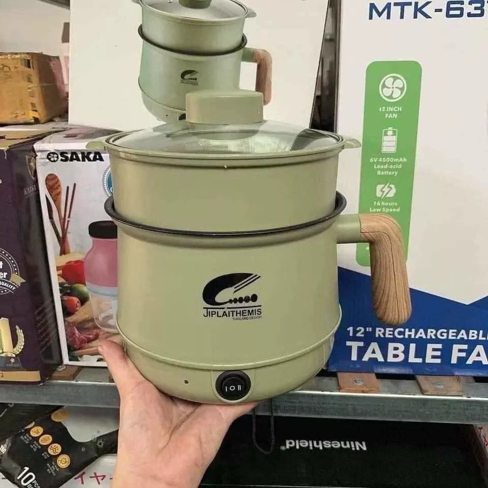 Nồi Điện Mini 2 Tầng Shanban Đa Năng Tặng Kèm Khay Hấp -Dathang1688