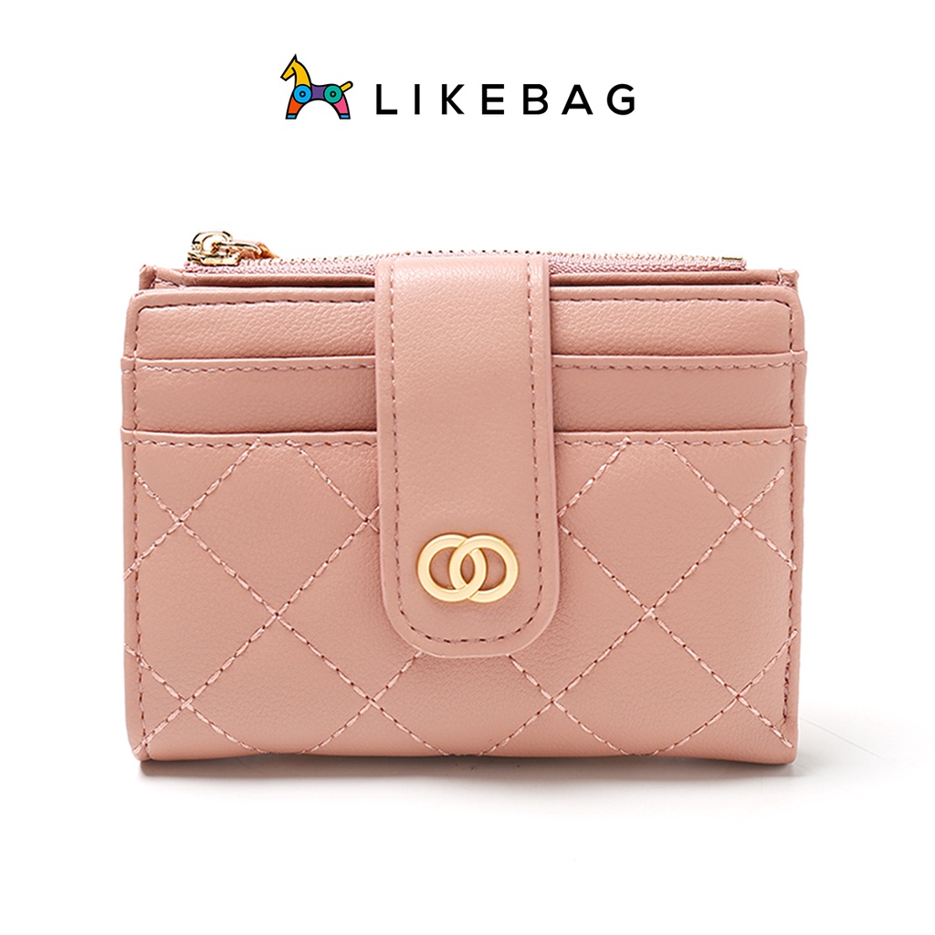 Ví nữ mini cầm tay LIKEBAG họa tiết da chéo nổi T2602-113 - LIBAGI