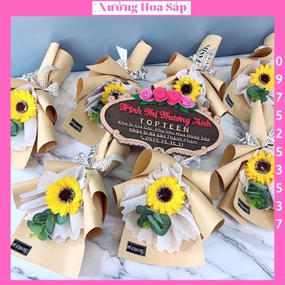 Hoa Sáp Loại 1 Mẫu 301 Hoa Hướng Dương 1 Bông Hình Quạt (Giá Sỉ)
