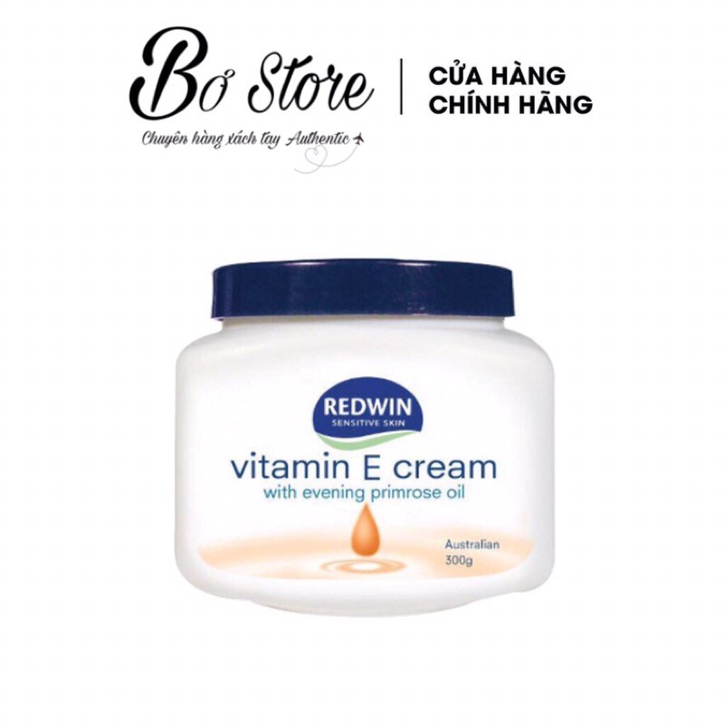 [NỘI ĐỊA ÚC] Kem Redwin Vitamin E Cream giúp dưỡng ẩm, làm trắng da mặt bà body, 300ml