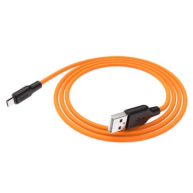 Hoco X21 Plus-Cáp bọc silicon CHỐNG ĐỨT, CHỐNG CHÁY đủ 3 loại chân cho ĐIÊN THOẠI/MÁY TÍNH BẢNG