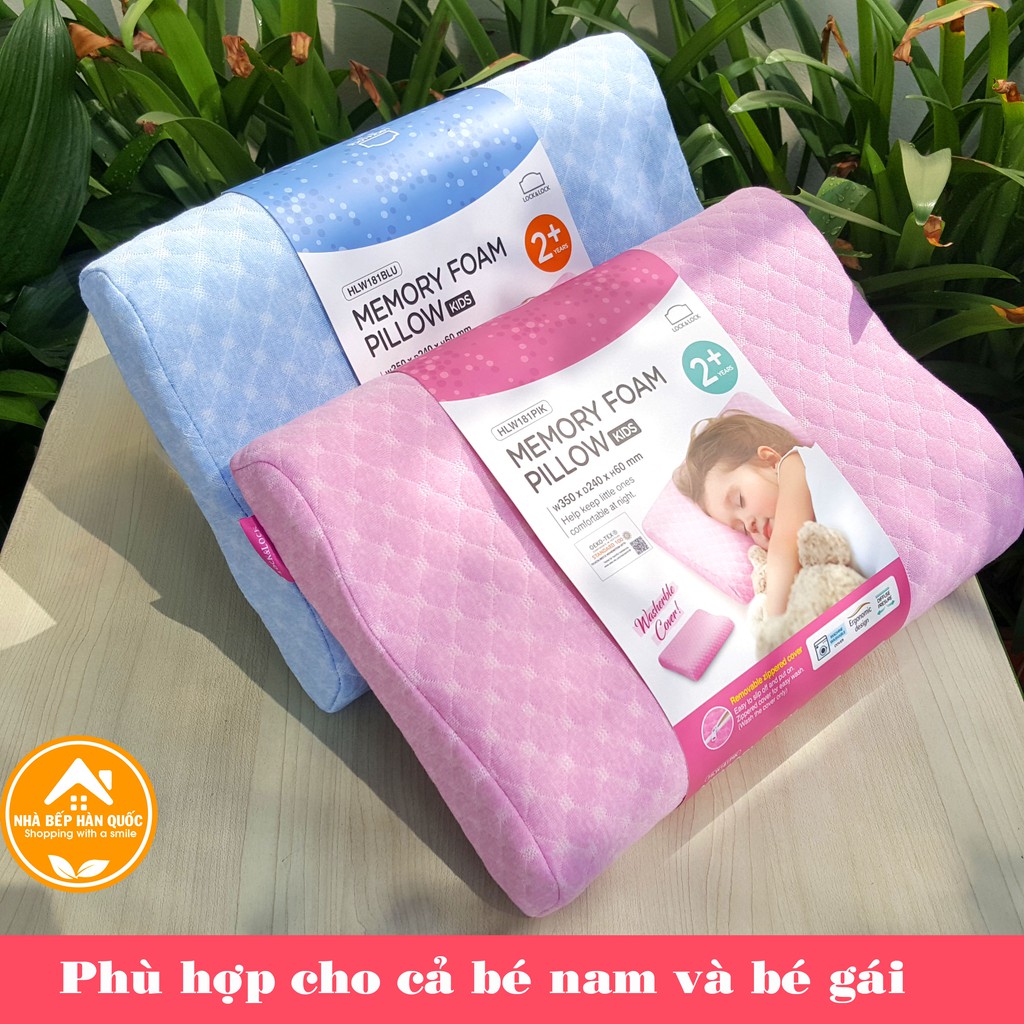 Gối cao su non, gối cao su non cho bé Lock and Lock Memory Foam Pillow HLW181