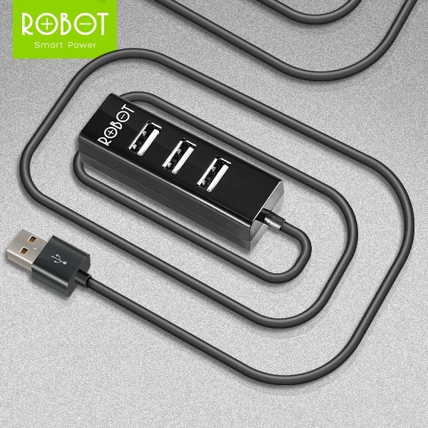 Bộ chia USB HUB 4 cổng ROBOT H140-80 dài 80cm , đa năng truyền dữ liệu tốc độ cao ổn định - HÀNG CHÍNH HÃNG
