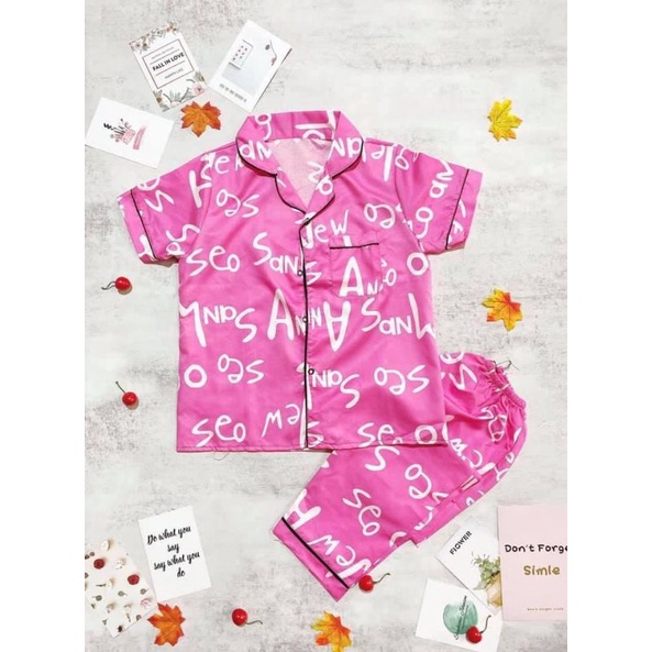 pijama tay cộc quần dài