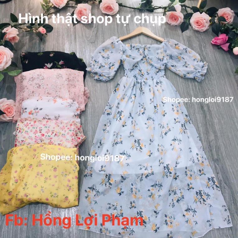 Đầm hoa nhí tay phồng bèo dễ thương (hình thật+video) ✓ ྇