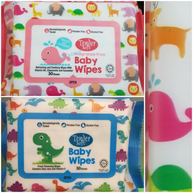 Khăn ướt Tender Sorf Baby Wipes 30 miếng