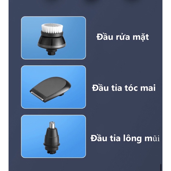 Máy Cạo Râu Khô Cao Cấp Shaver 4D, Máy Cạo Râu Đa Năng Cầm Tay 3 Lưỡi Kép,Dao Cạo Êm,Chống Nước IPX7